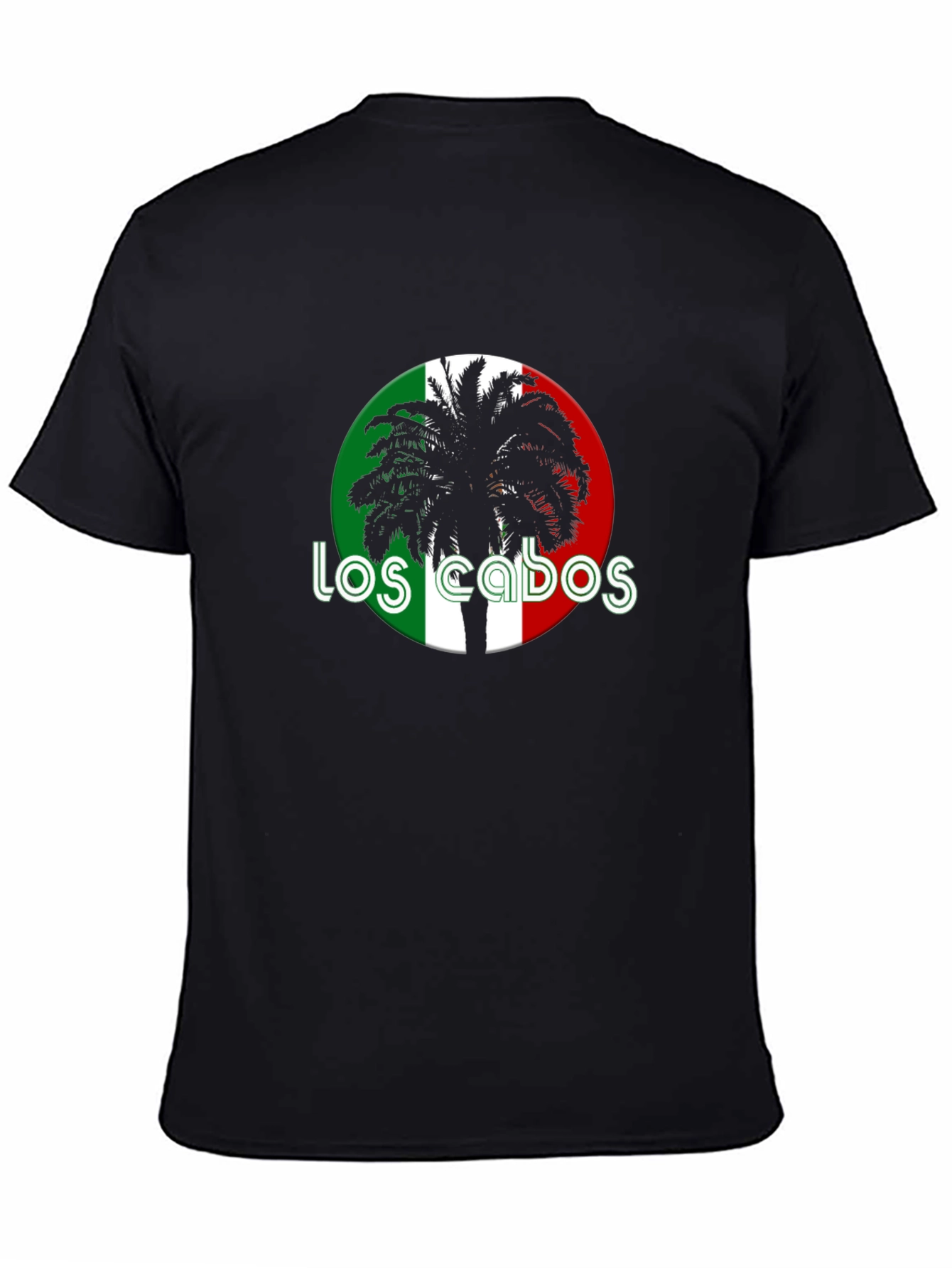 Black Los Cabos Palm Tree Graphic Tee - Black Cotton view 4