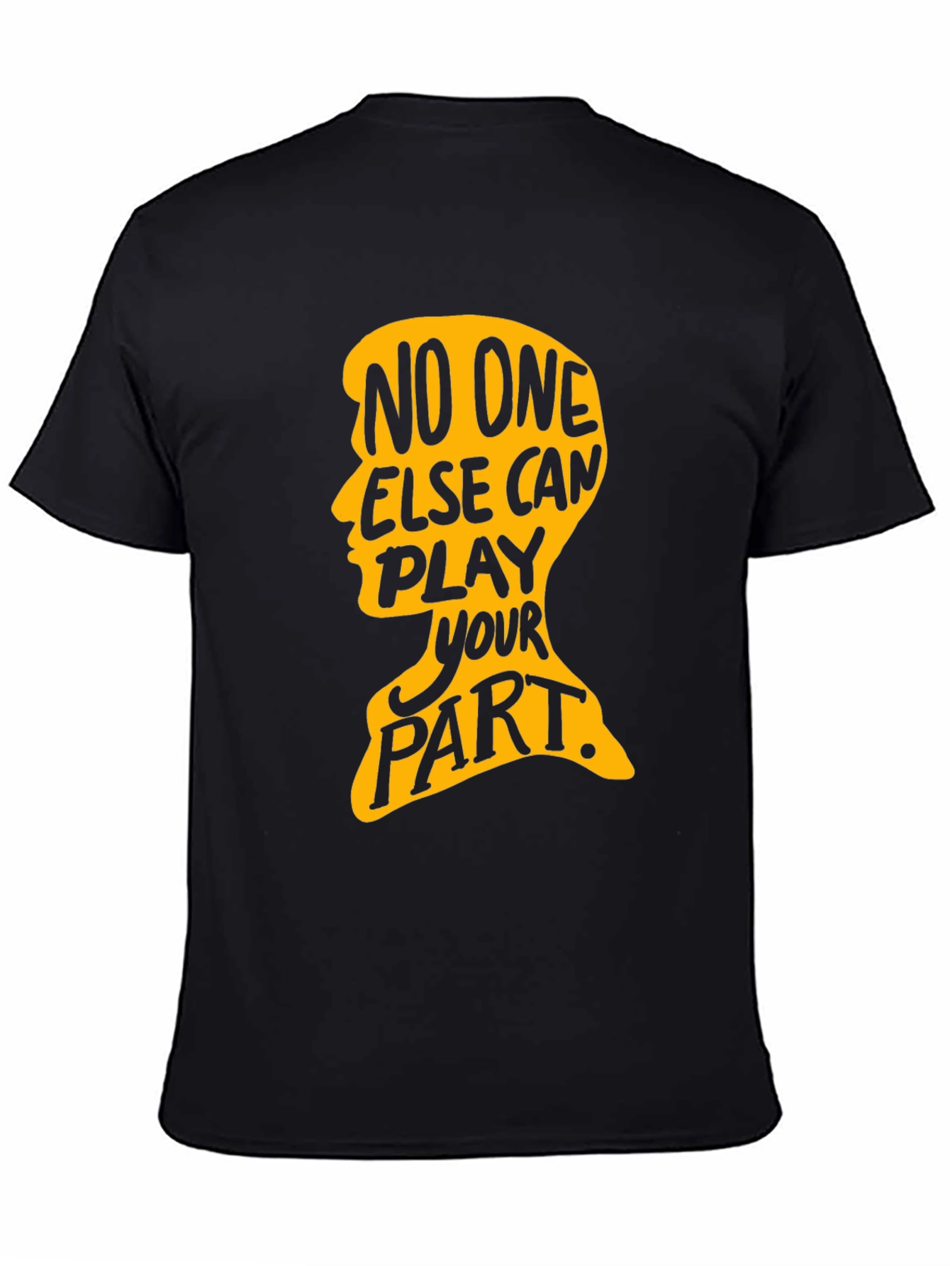Black Inspirational 'No One Else' Graphic Black T-Shirt view 4