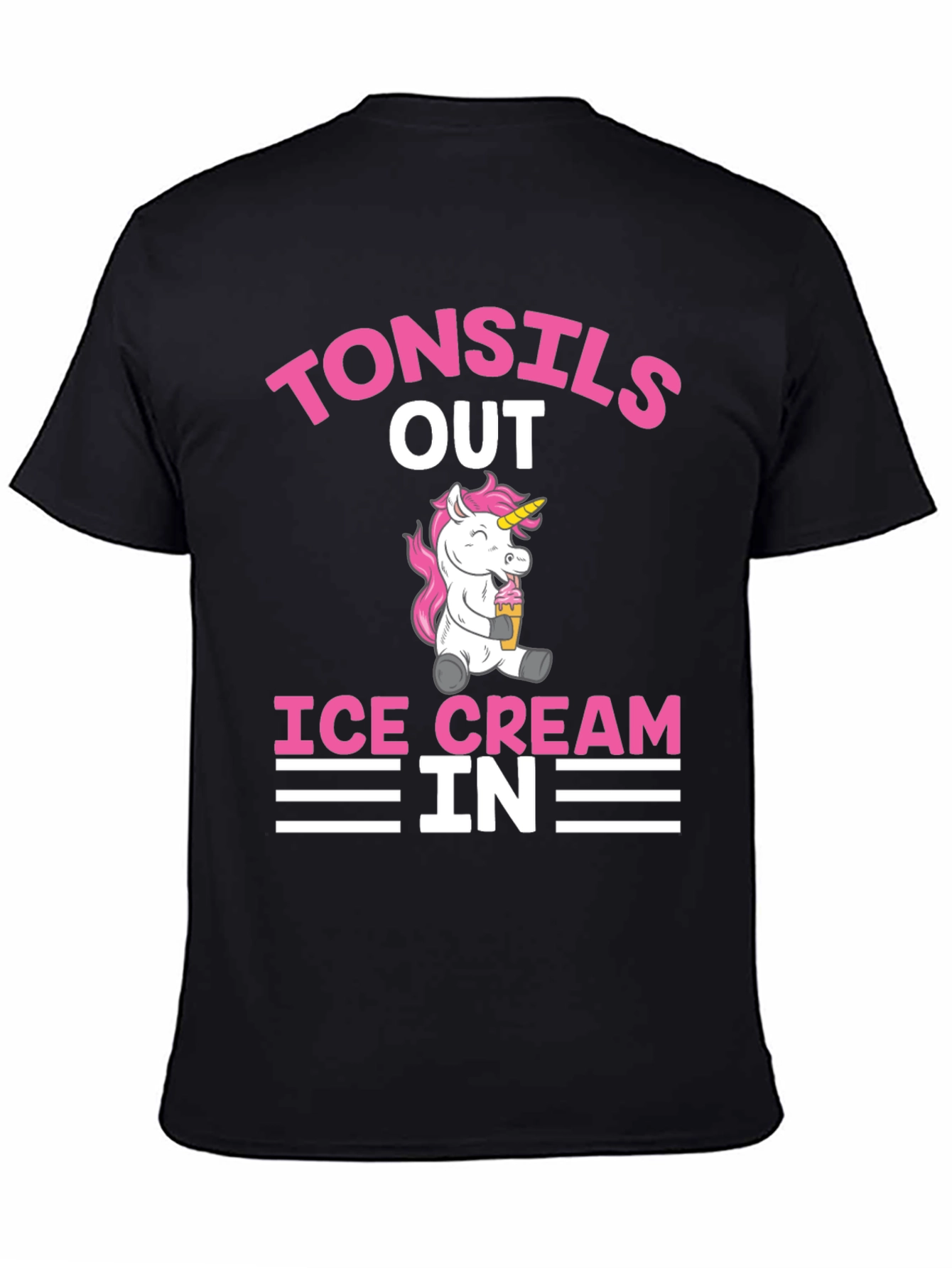 Black Tonsils Out Ice Cream In Funny Graphic Tee view 4