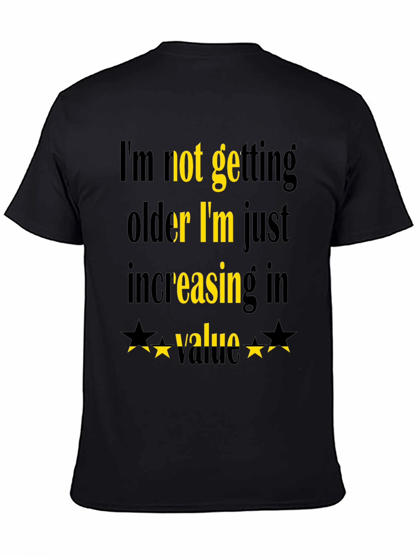 Black Funny Increasing Value Graphic Tee view 4