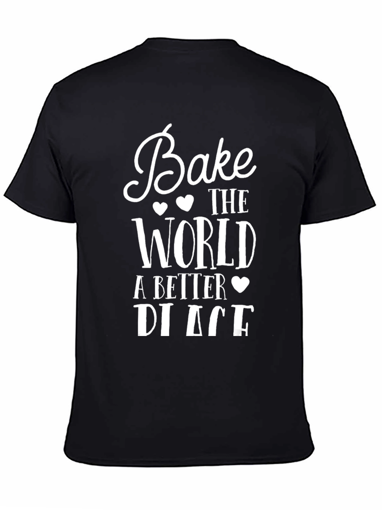 Black Bake the World a Better Place Graphic Tee view 4