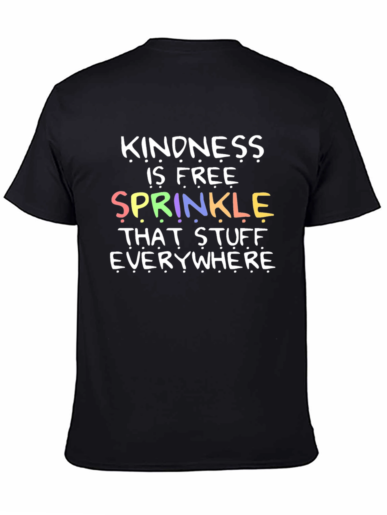 Black Kindness Sprinkle Graphic Tee view 4