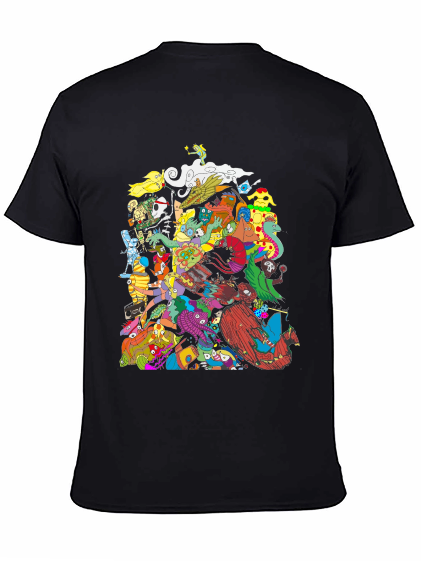 Black Funky Monster Mash T-Shirt - Black view 4