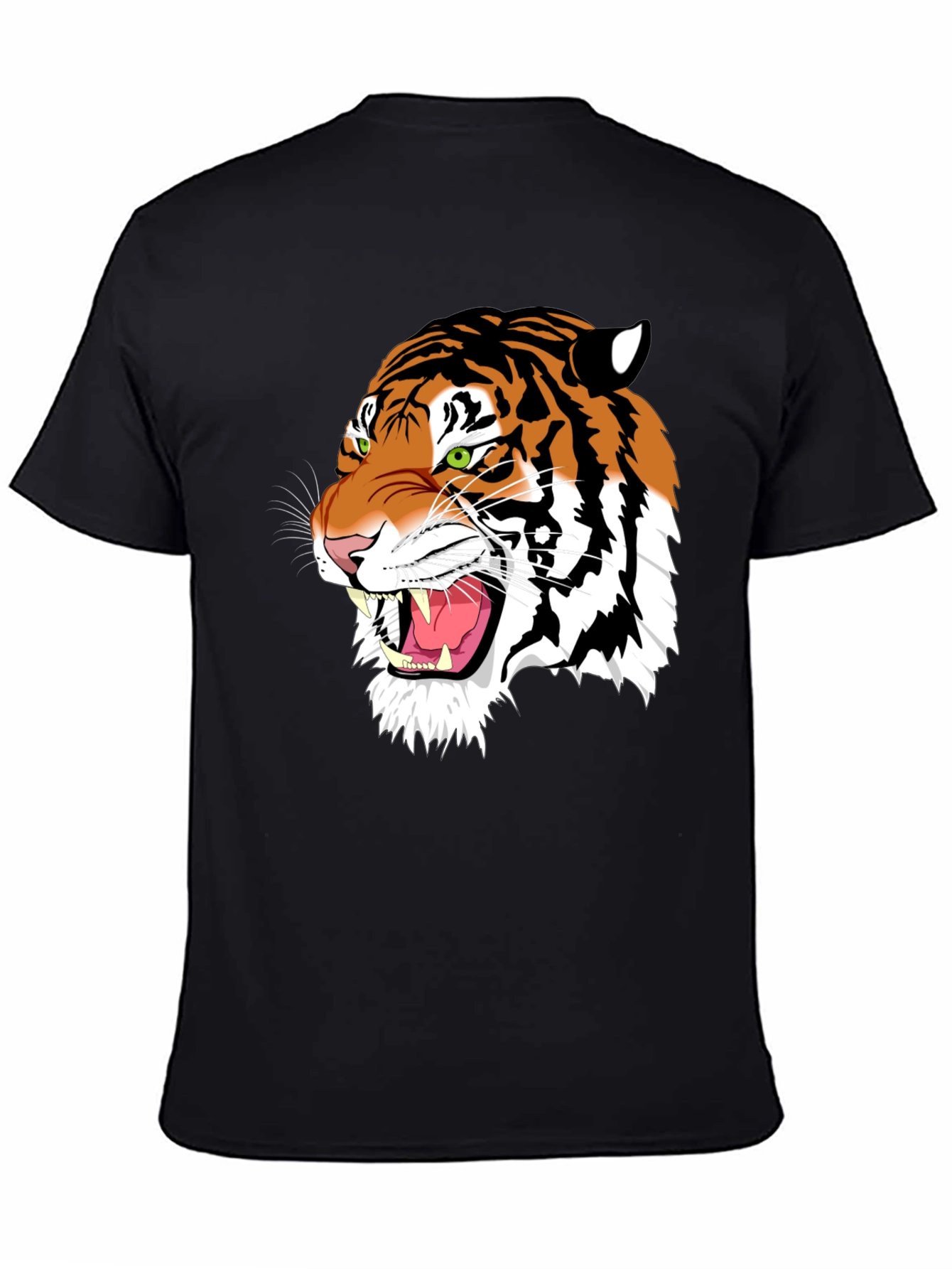 Black Tiger Graphic Black T-Shirt - Animal Print view 4