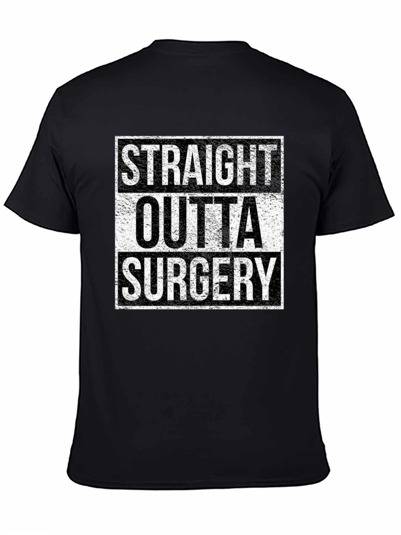 Black Straight Outta Surgery Graphic Tee view 4