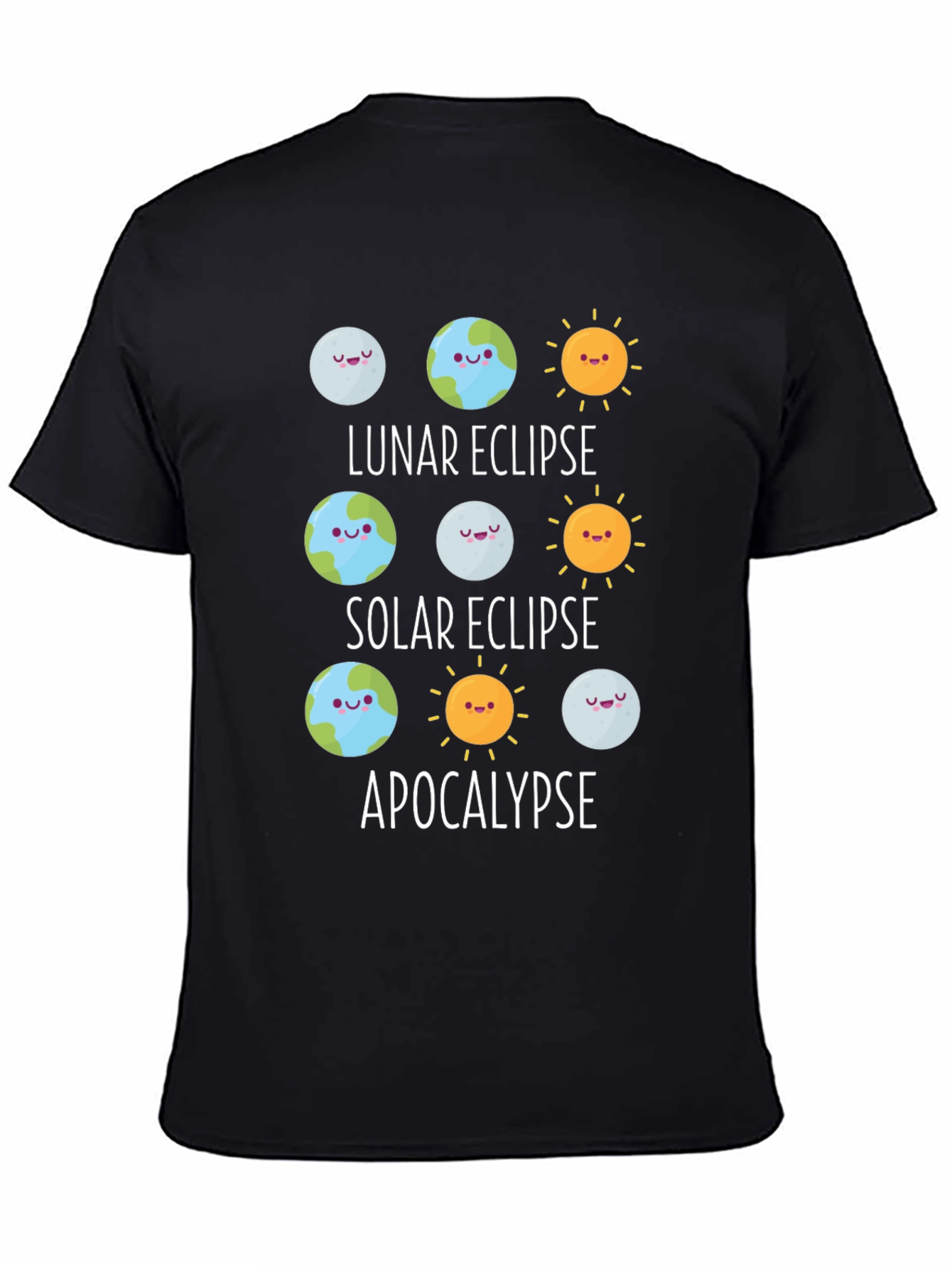 Black Eclipse & Apocalypse Graphic T-Shirt - Funny Astronomy Tee view 4