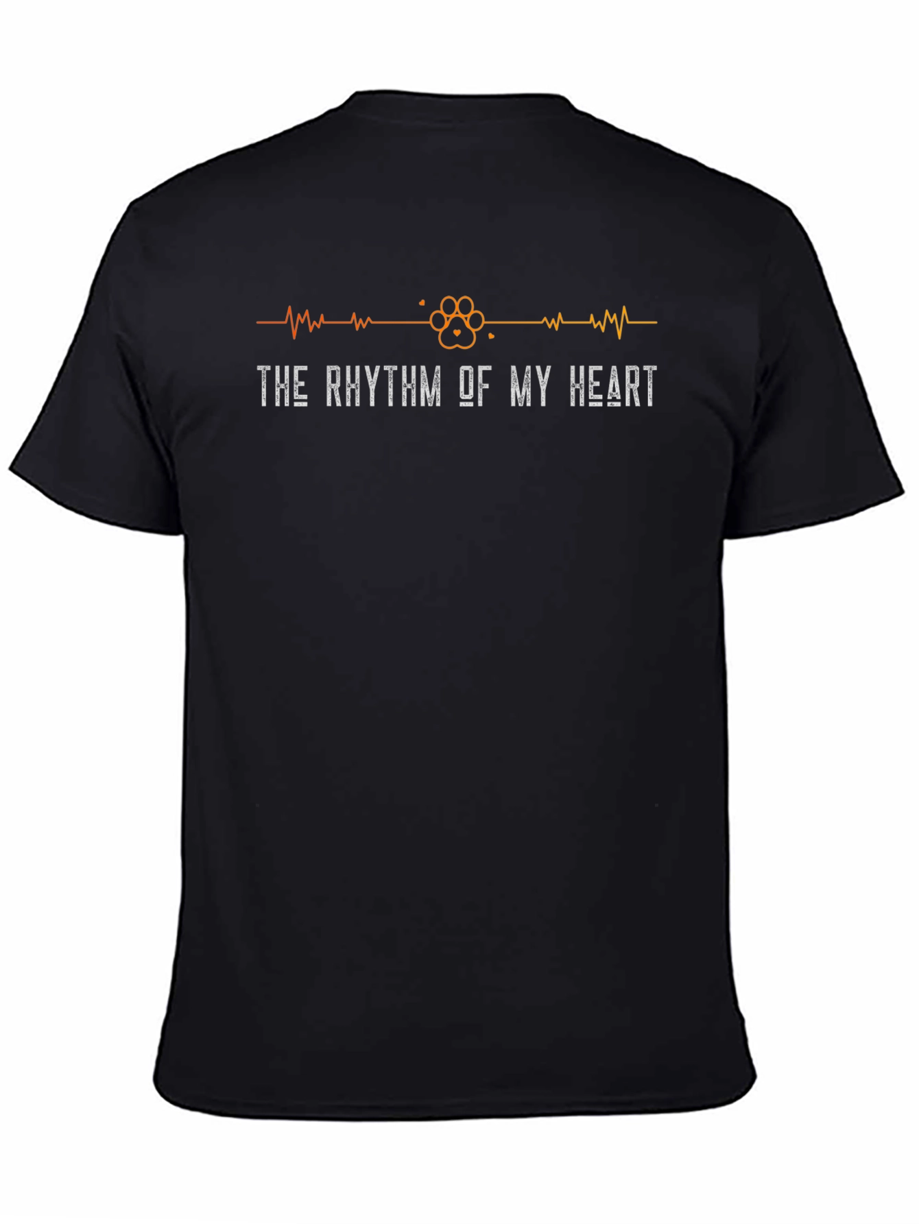 Black The Rhythm of My Heart Pet Paw Print Tee view 4