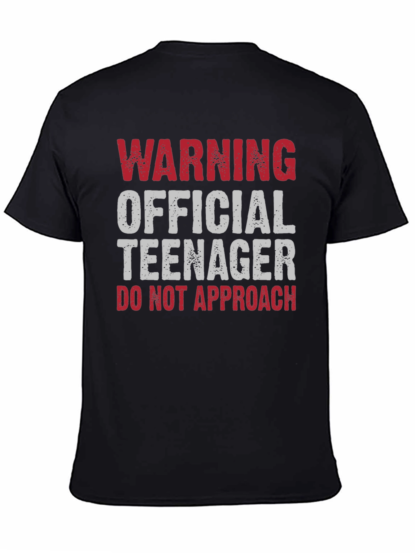 Black Warning Official Teenager - Novelty Graphic Tee view 4