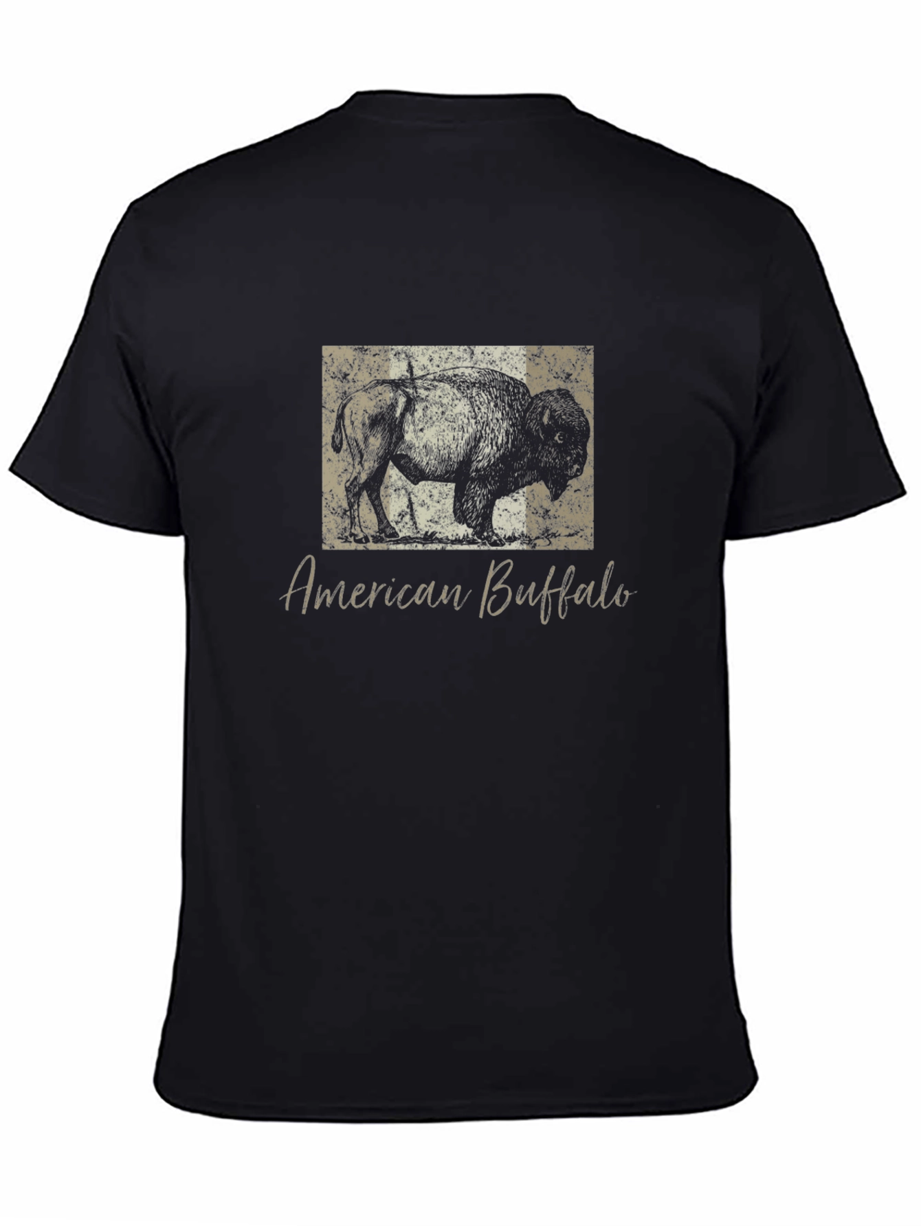 Black American Buffalo Graphic Print Tee view 4