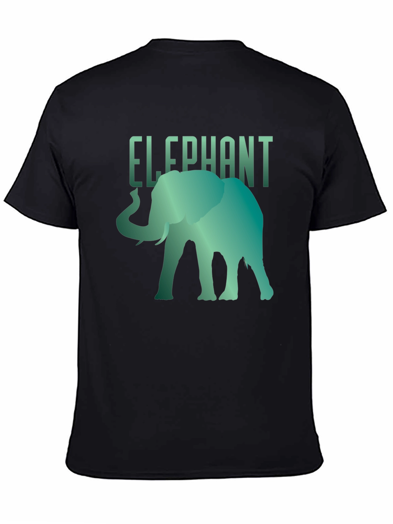 Black Elephant Graphic Tee - Cool Animal Design T-Shirt view 4