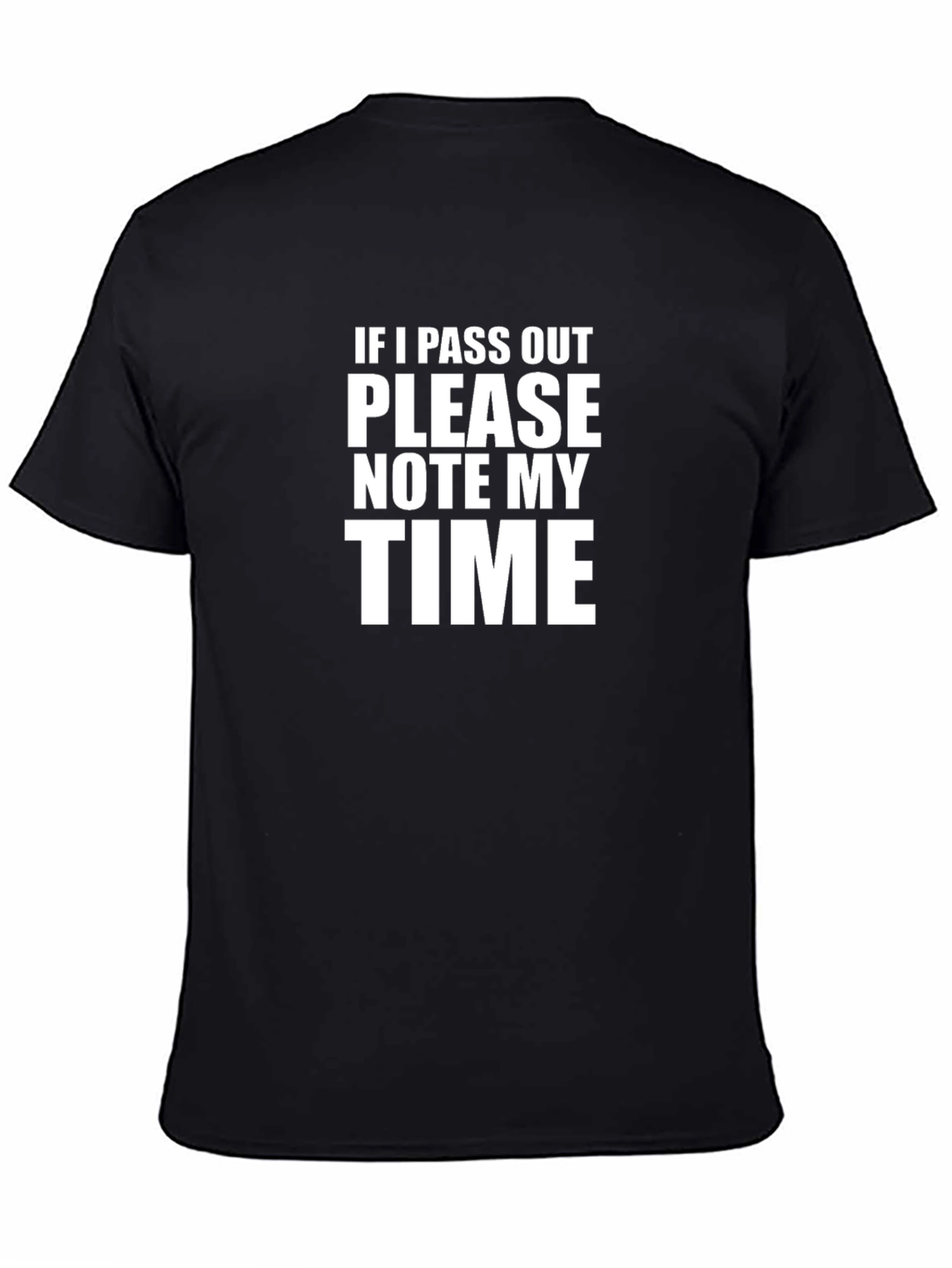 Black Funny 'Note My Time' Graphic T-Shirt view 4