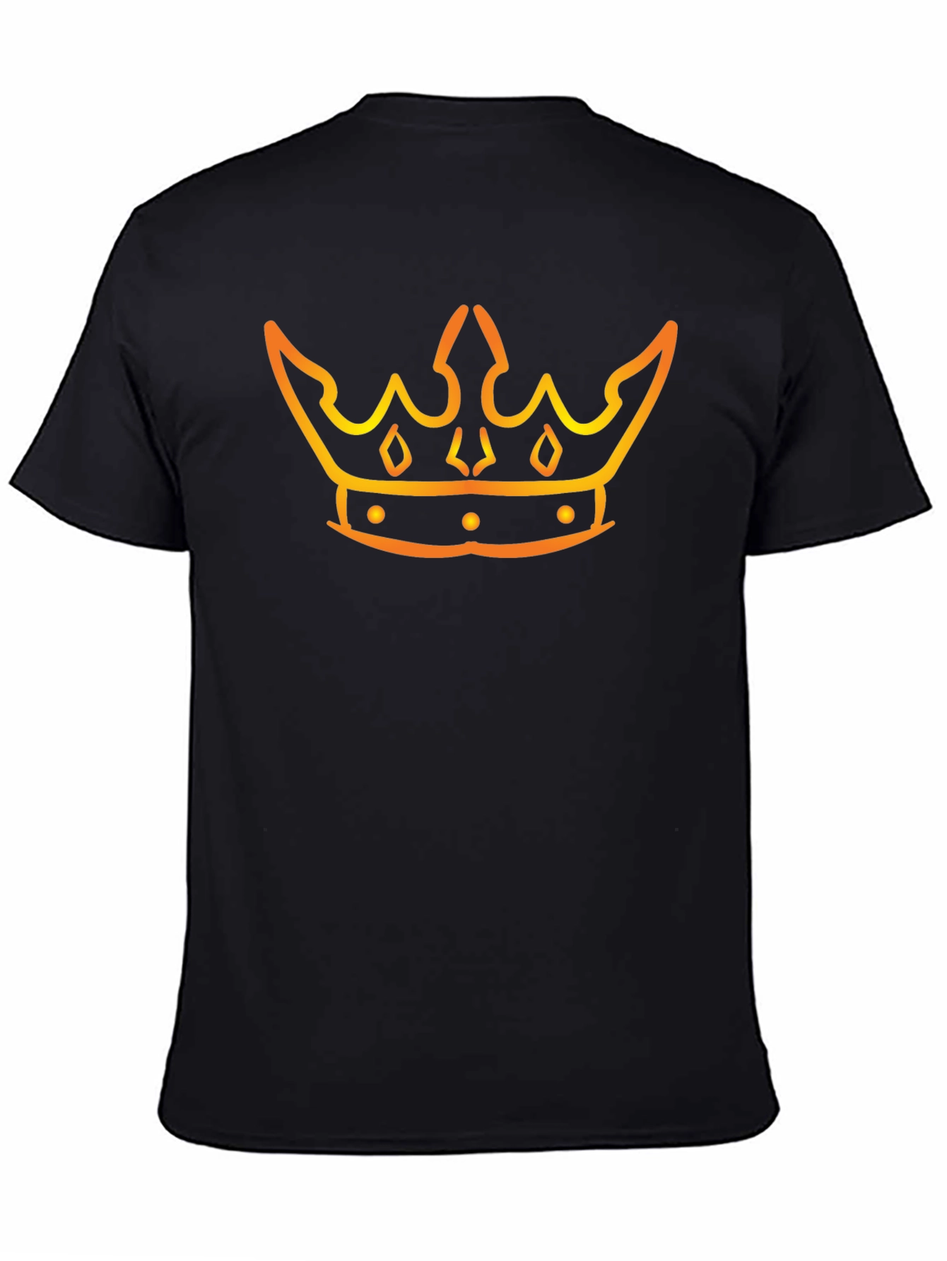 Black Crown Graphic Tee - Casual Black T-Shirt view 4