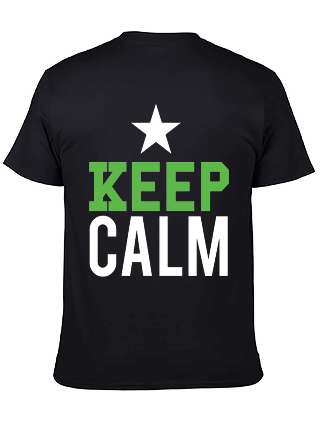 Black Keep Calm Graphic Tee - Casual Comfort view 4