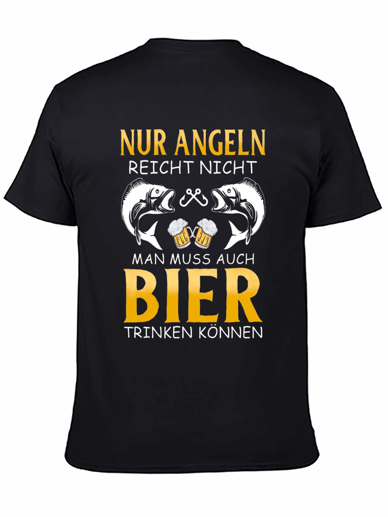 Fishing and Beer T-Shirt - German Angeln Design - 4