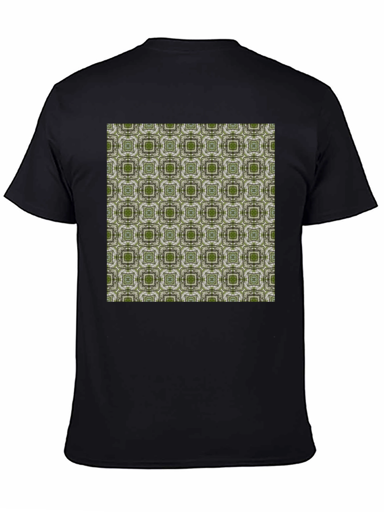 Black Patterned Black T-Shirt view 4