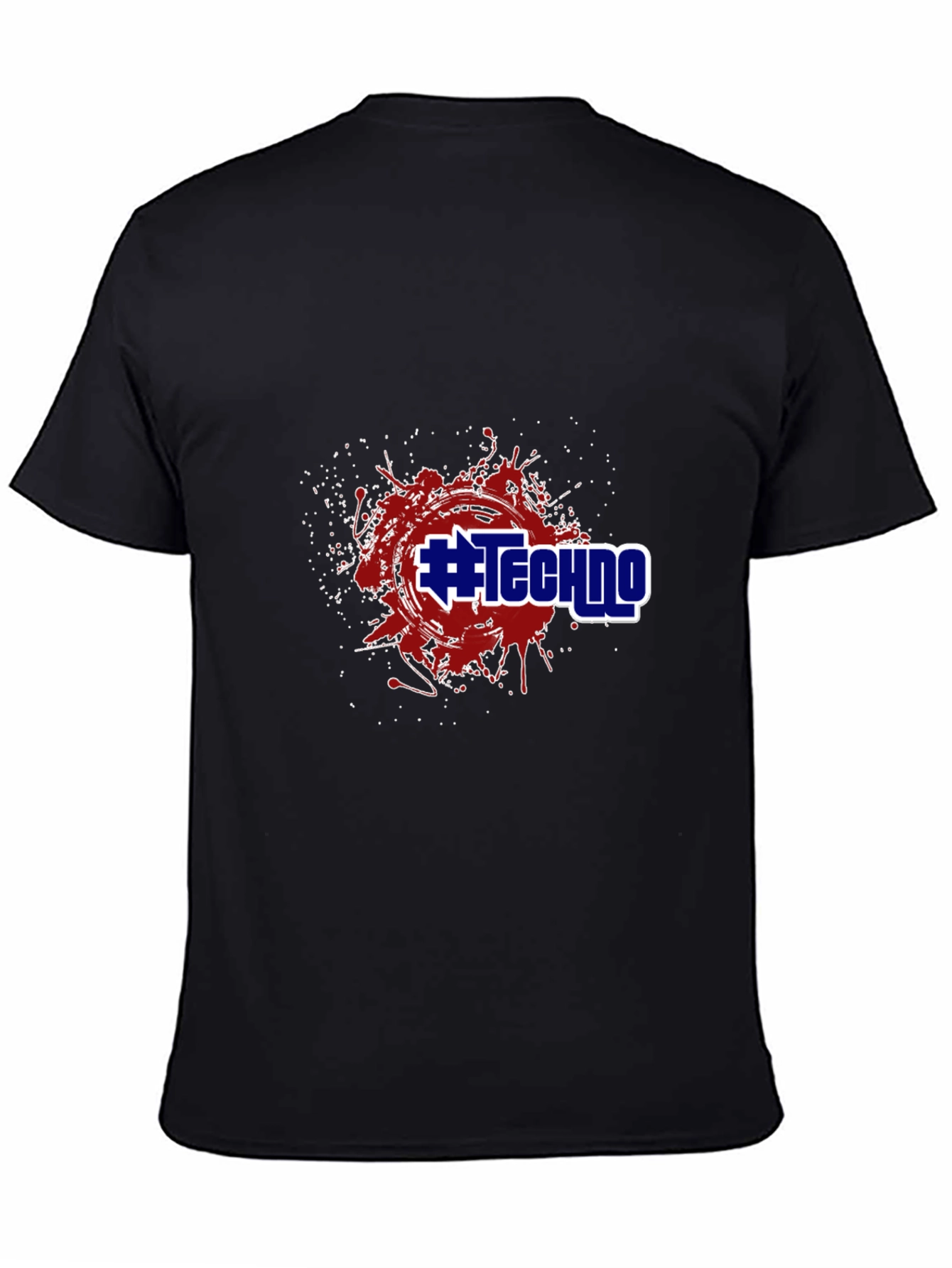 Black Techno Graphic T-Shirt - Black view 4