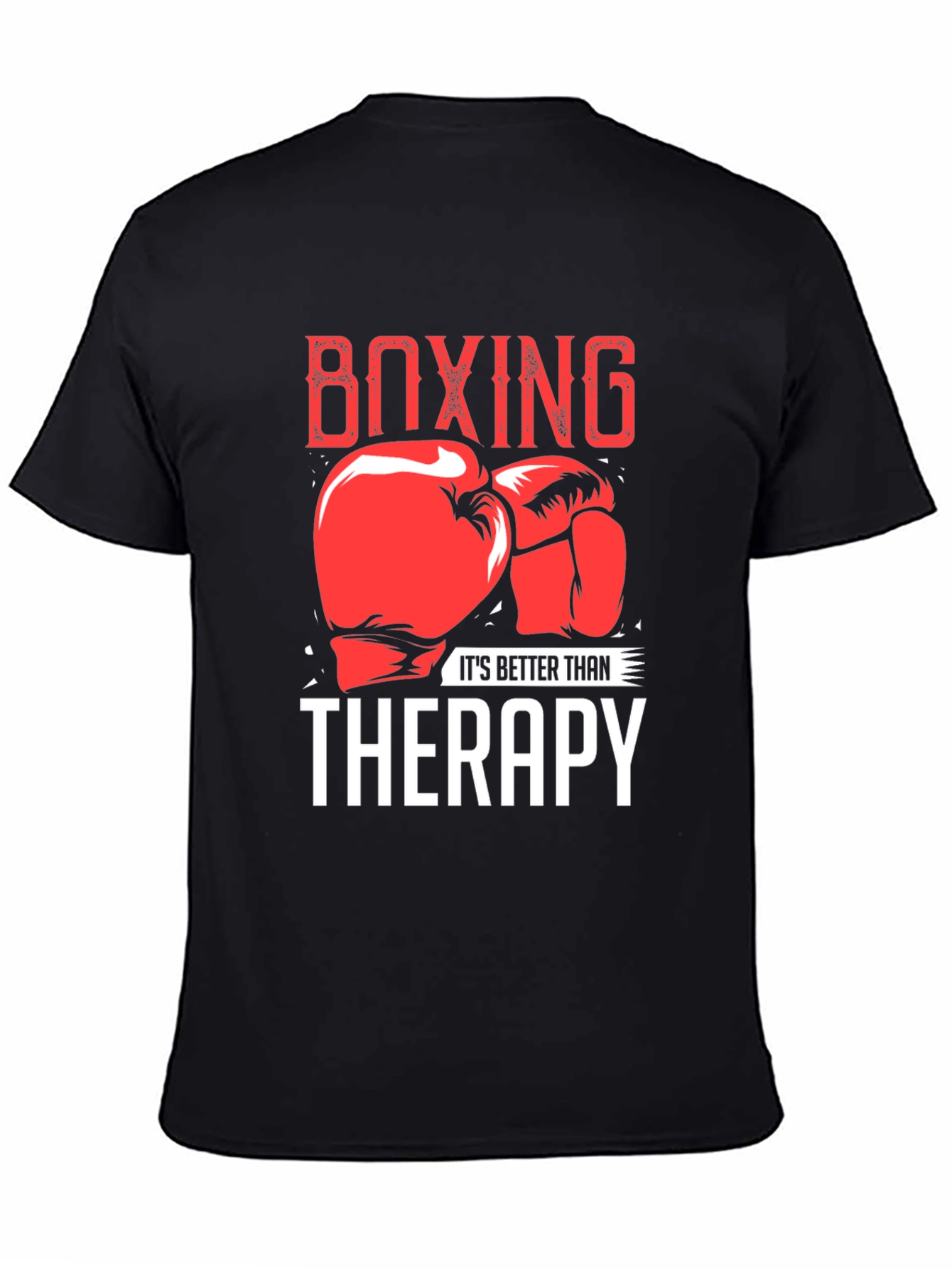 Black Boxing Therapy T-Shirt view 4