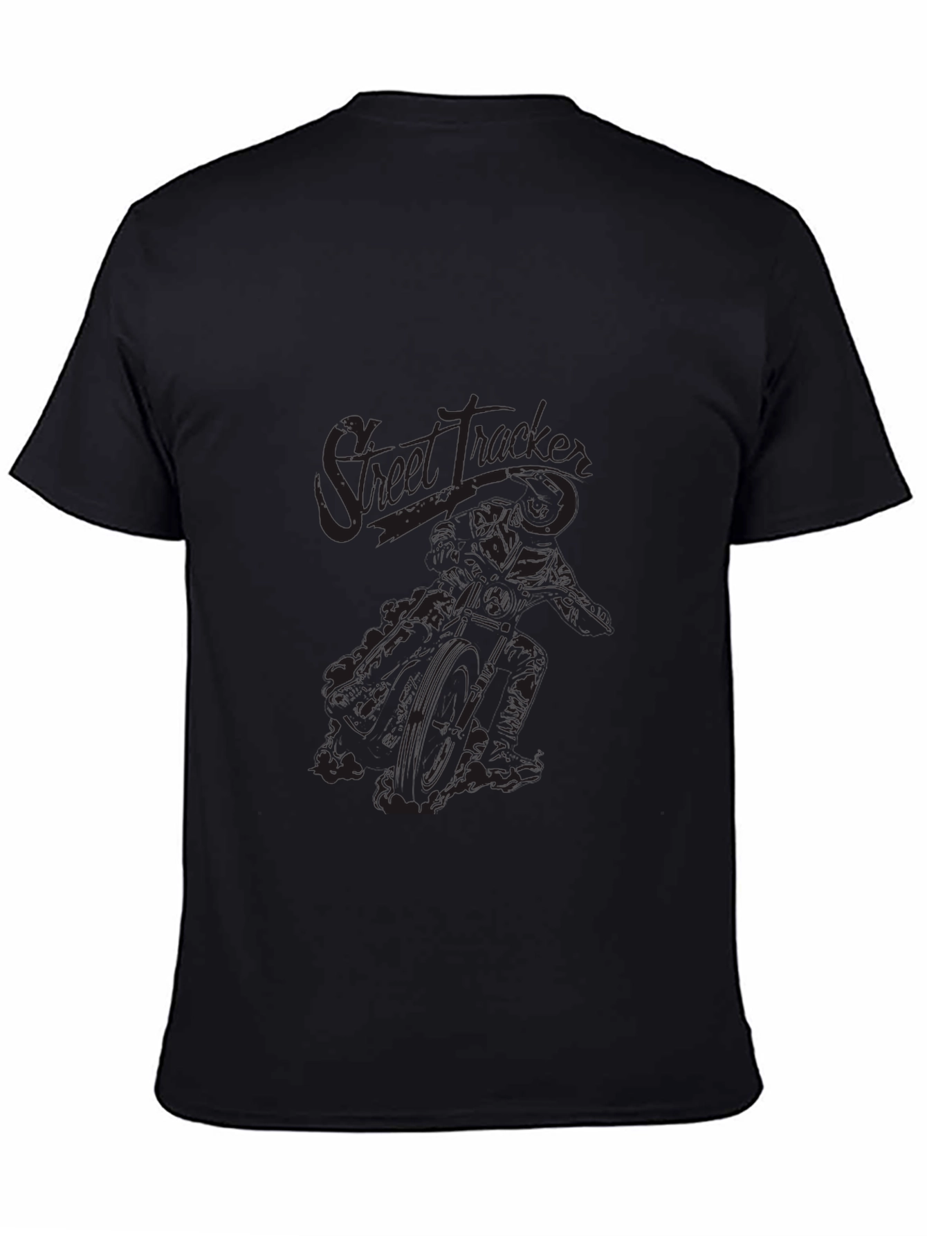 Black Street Tracker Graphic Tee - Men's Black T-Shirt view 4