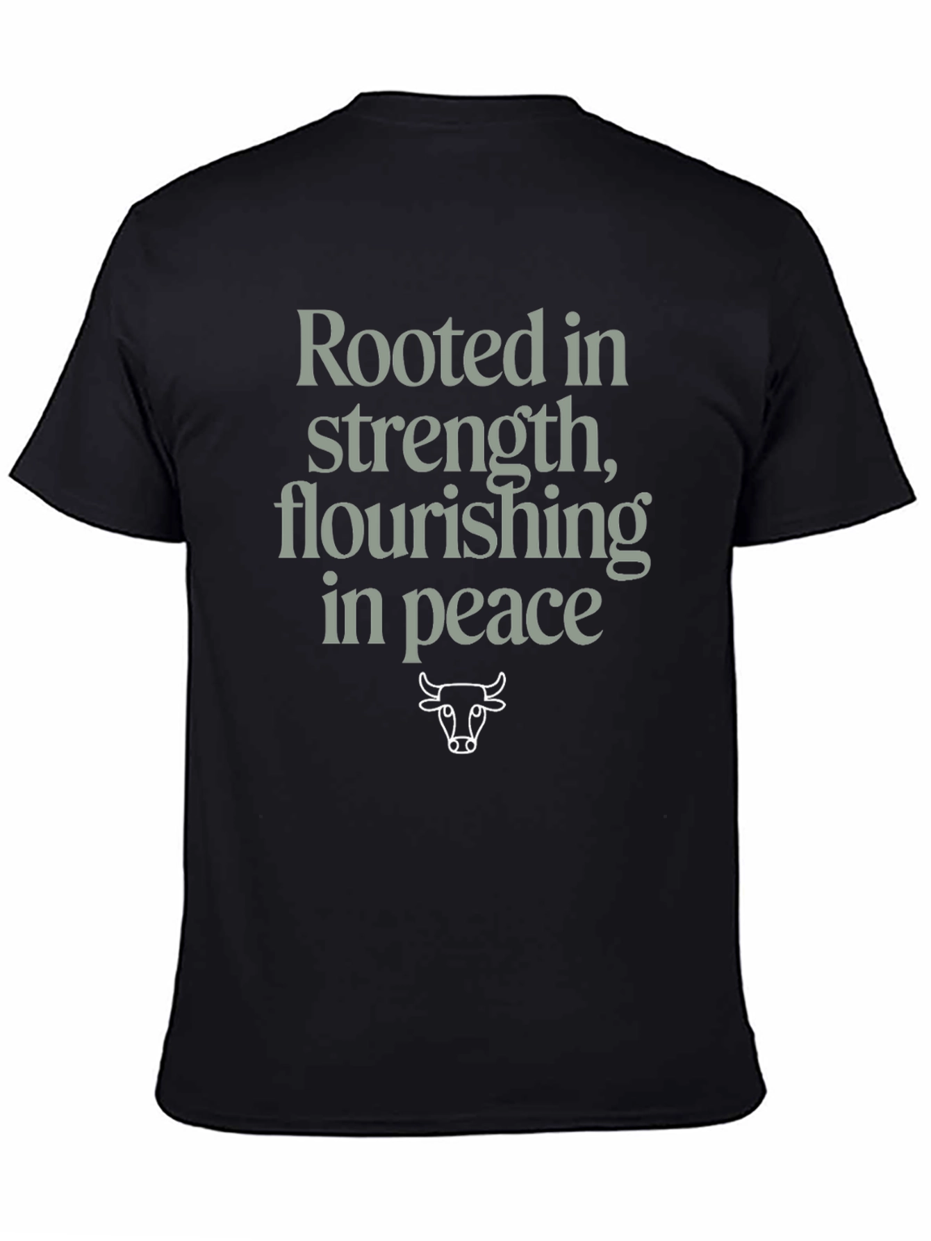 Black Rooted in Strength Black Graphic Tee view 4