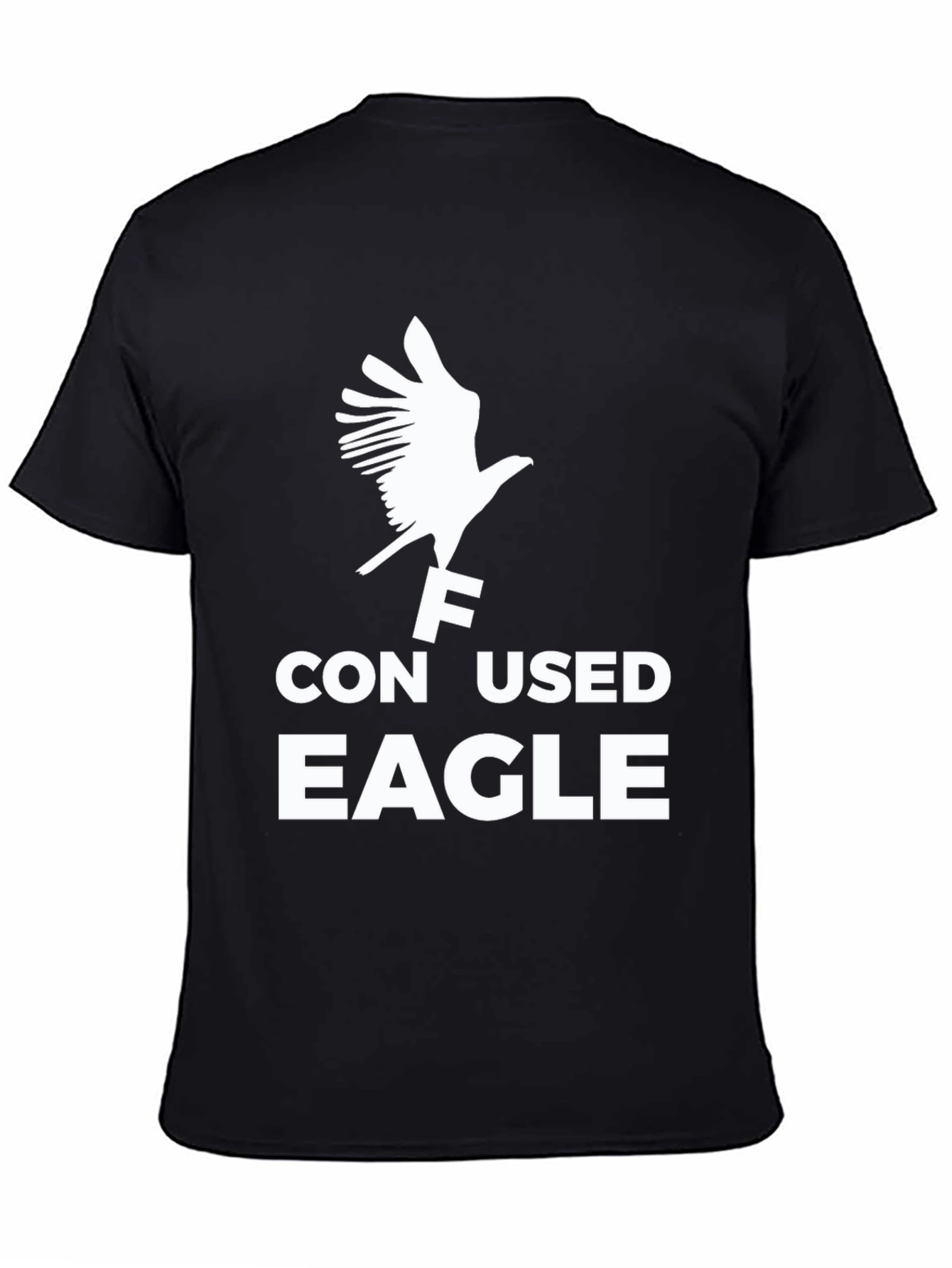 Black Confused Eagle Graphic T-Shirt - Black view 4