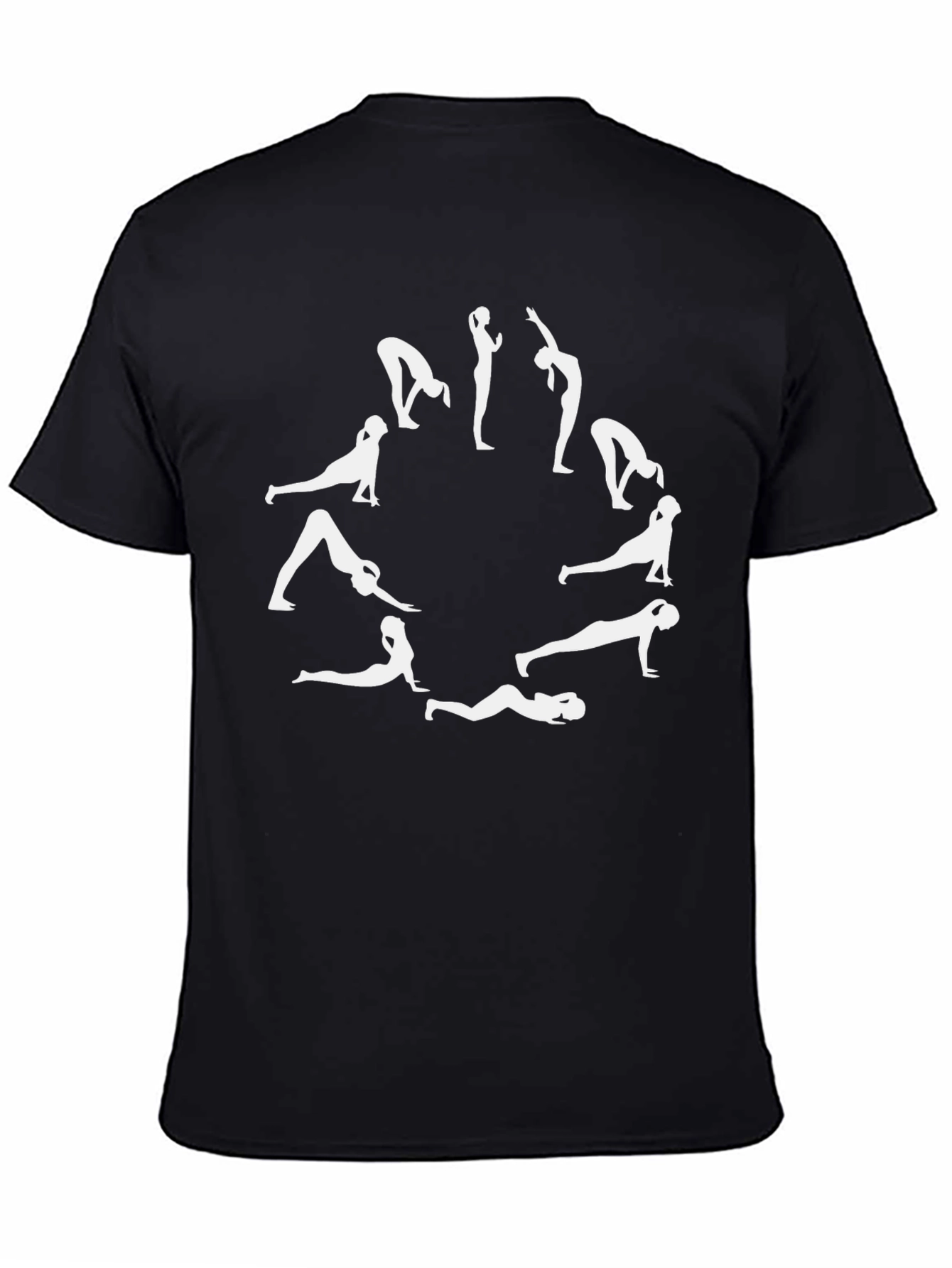 Black Yoga Pose Graphic T-Shirt view 4