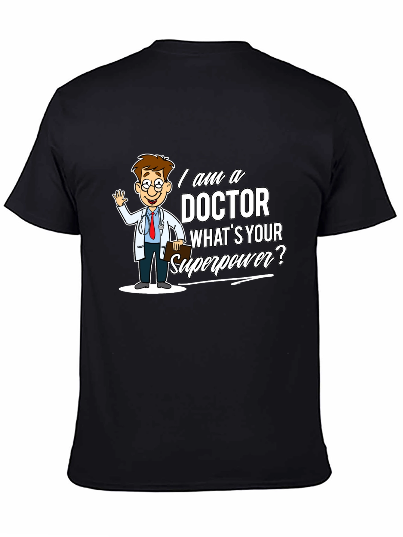 Black Doctor Superpower T-Shirt view 4