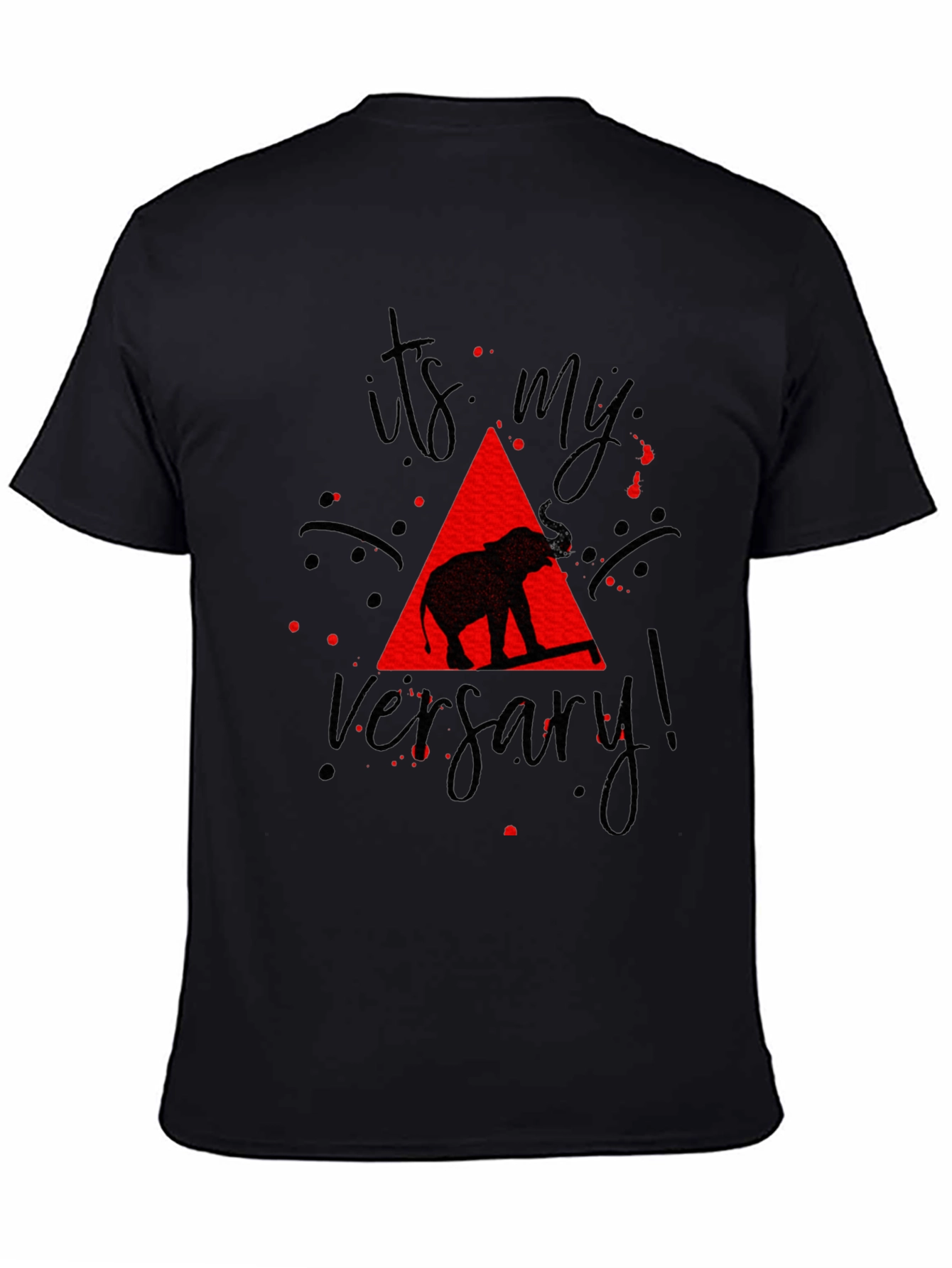 Black Anniversary Elephant T-Shirt - Black view 4
