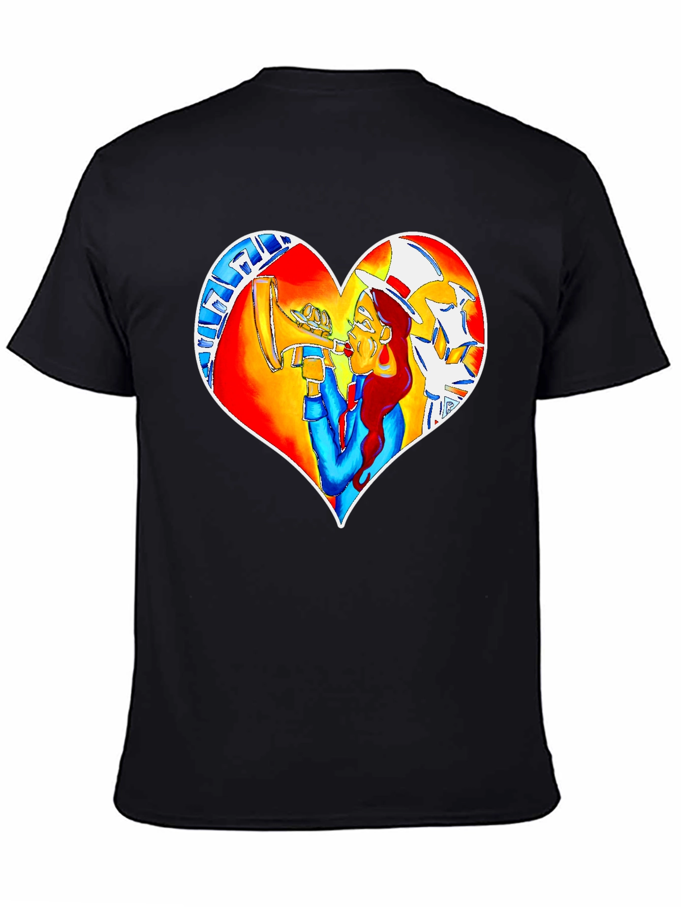 Black Heart Graphic Black Crew Neck Tee view 4