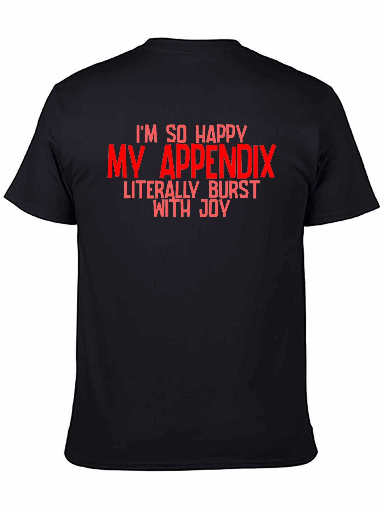 Black Funny Appendix Burst T-Shirt view 4