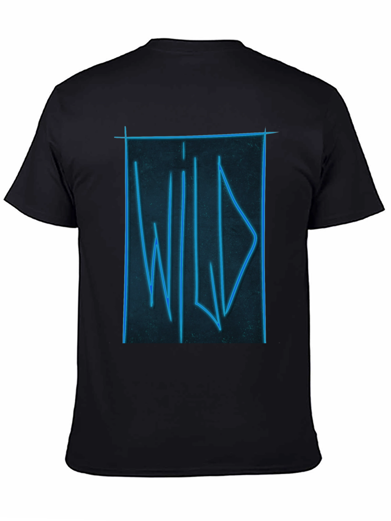 Black Wild Neon Graphic Tee - Soft Cotton view 4