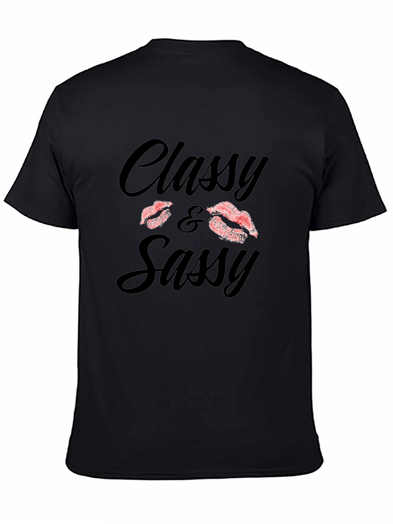 Black Classy & Sassy Black Graphic Tee Shirt view 4