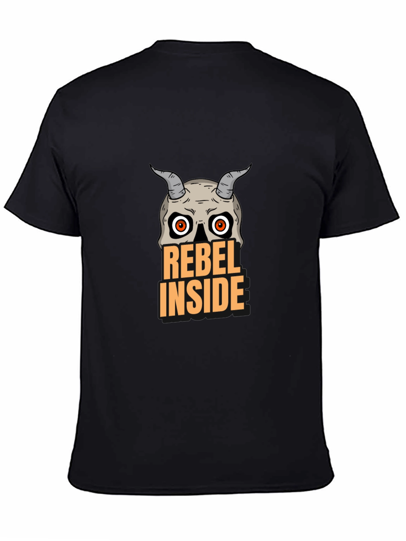 Black Rebel Inside Skull Graphic T-Shirt view 4
