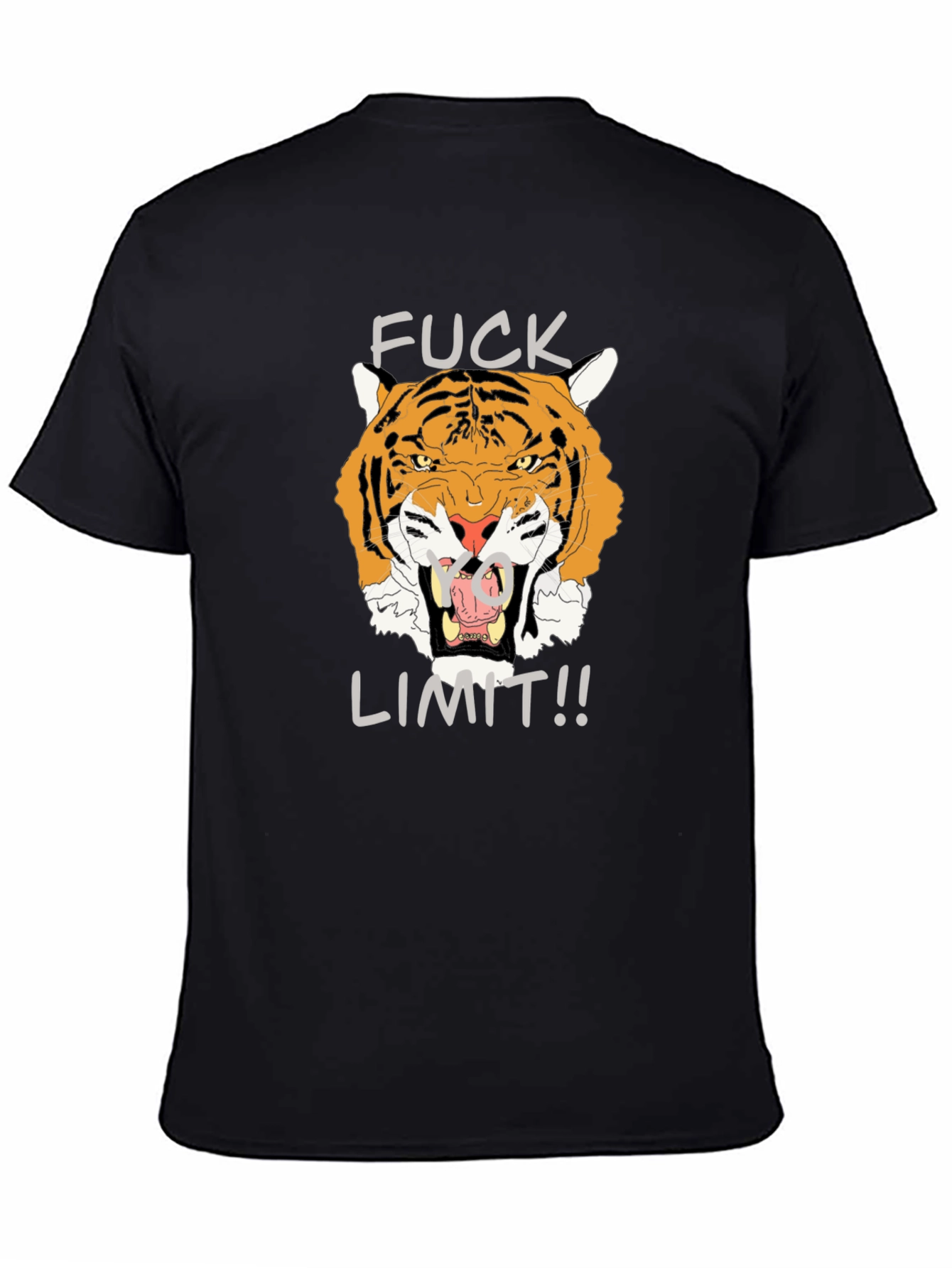 Black Tiger Graphic T-Shirt - Fuck Limit view 4