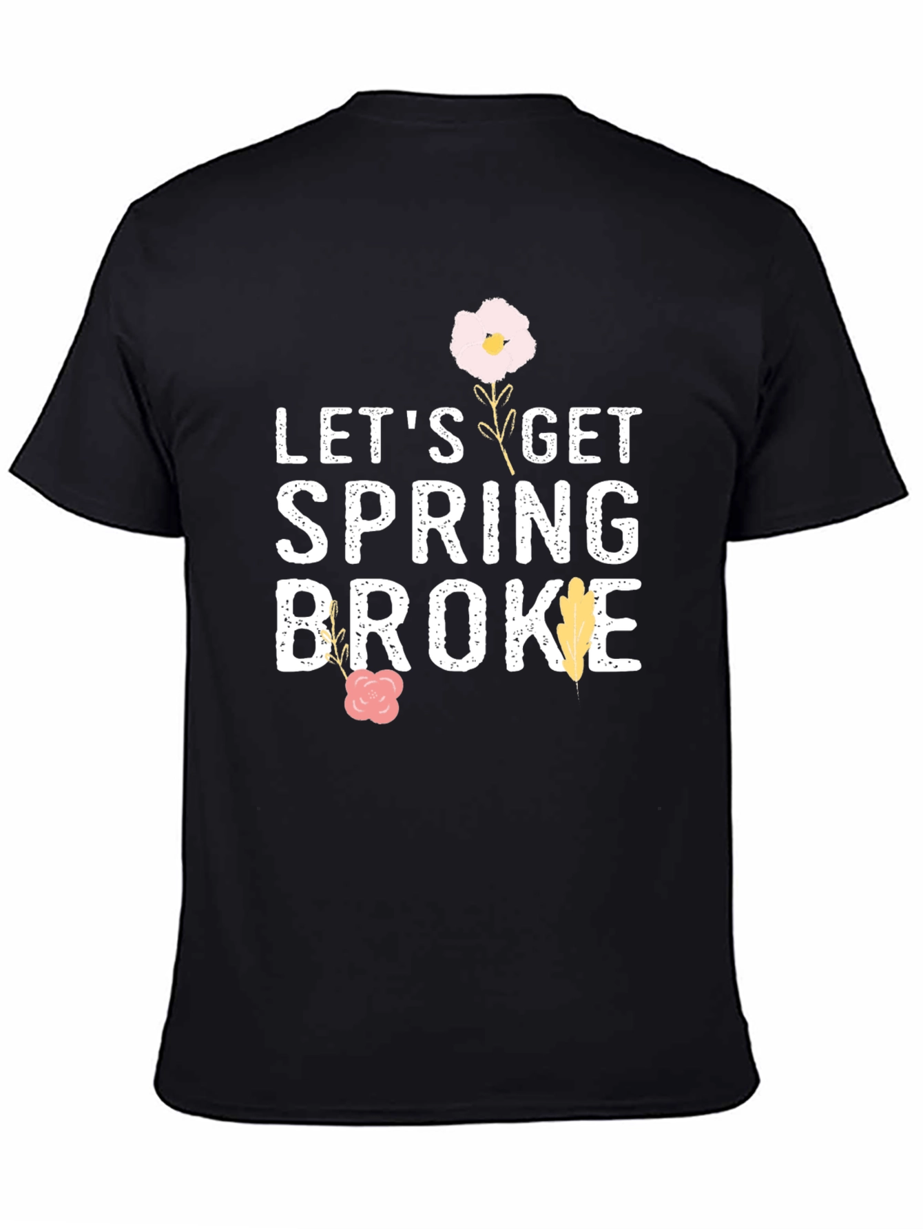 Black Let's Get Spring Broke Black T-Shirt view 4