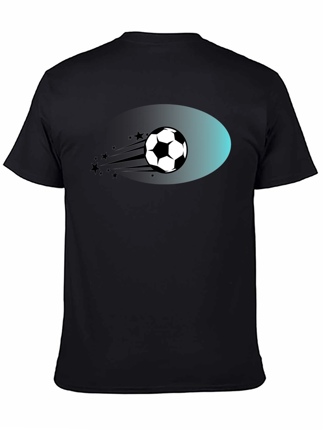 Black Soccer Ball T-Shirt - Black Graphic Tee view 4