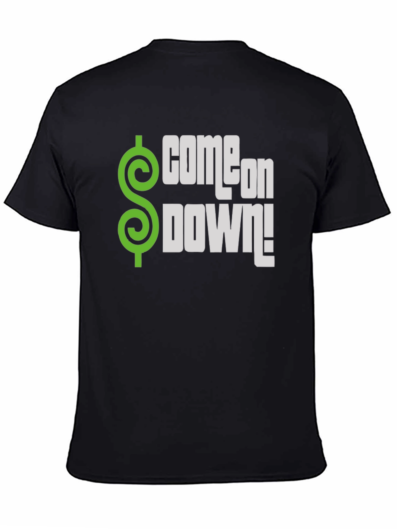 Black Come on Down! T-Shirt view 4