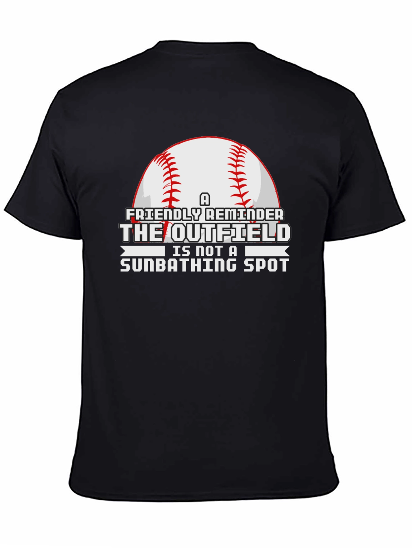 Outfield Sunbathing Baseball T-Shirt - 4