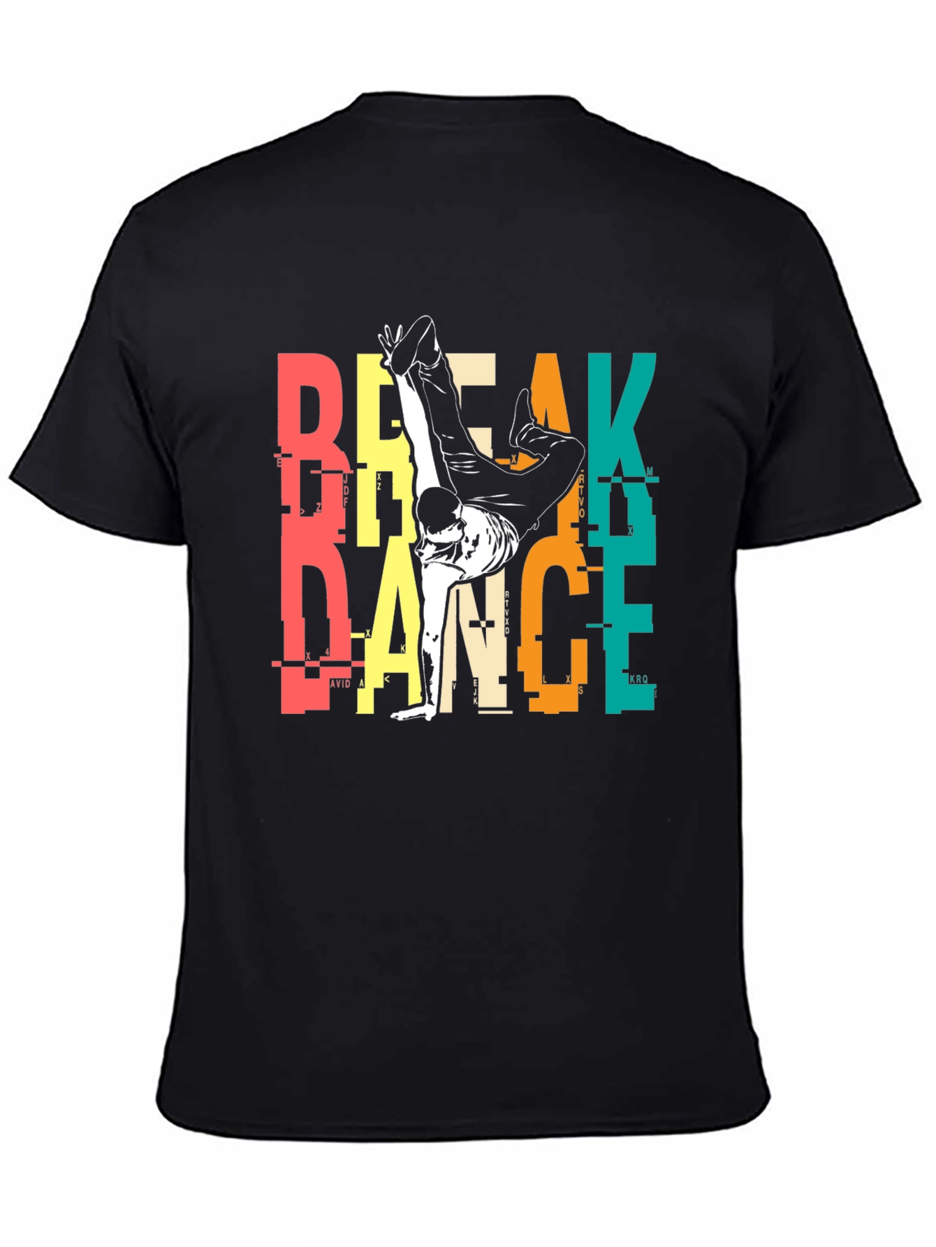 Black Breakdance Graphic Print Tee - Urban Style view 4