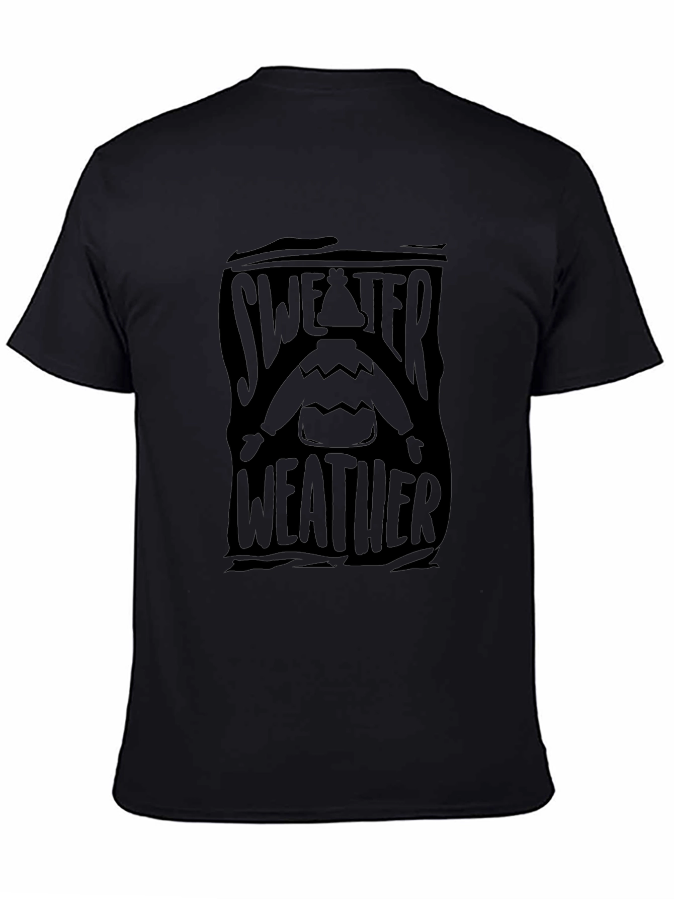 Black Sweater Weather T-Shirt - Black Graphic Tee view 4