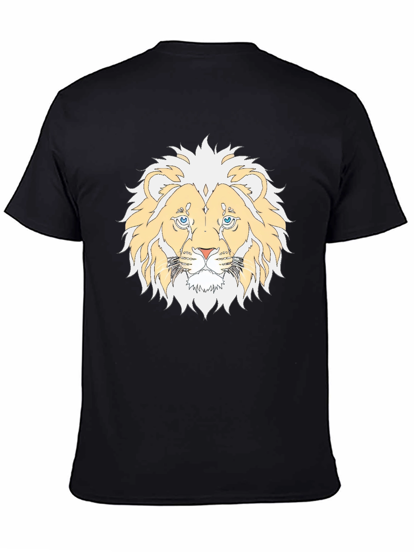 Black Lion Graphic Black T-Shirt view 4