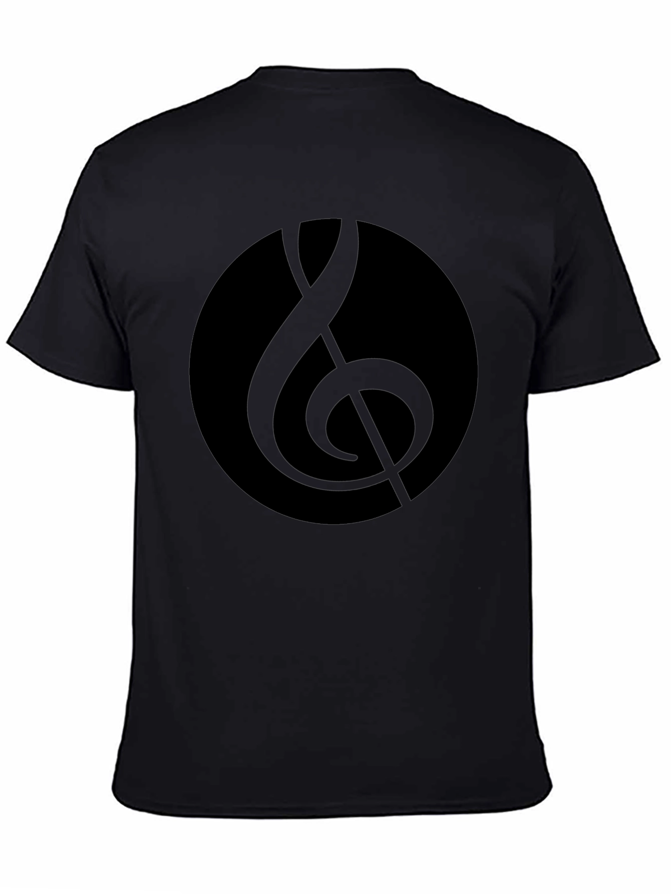 Black Black Music Note T-Shirt - Stylish and Comfortable view 4