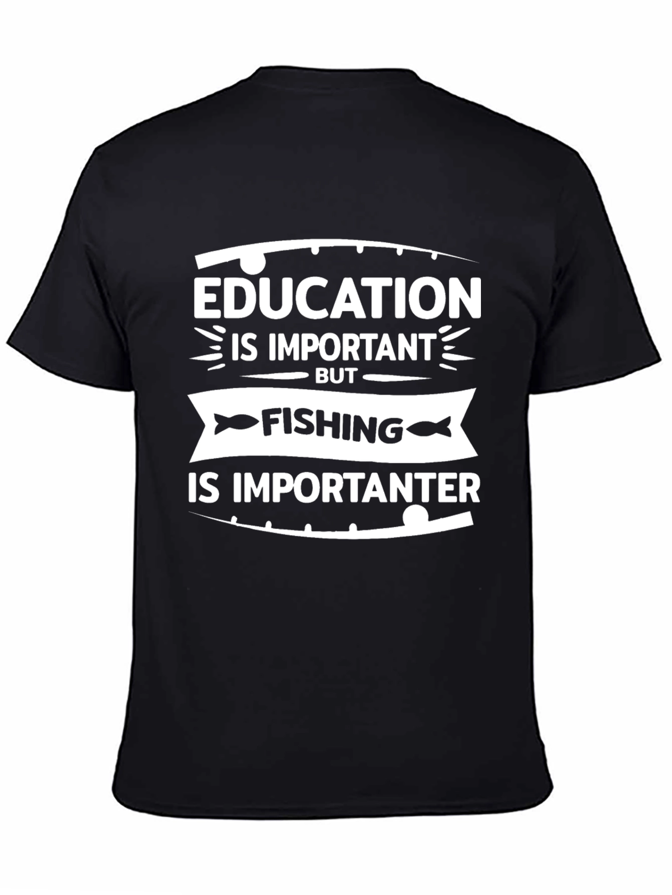 Funny Fishing T-Shirt - Education vs. Fishing  - 4