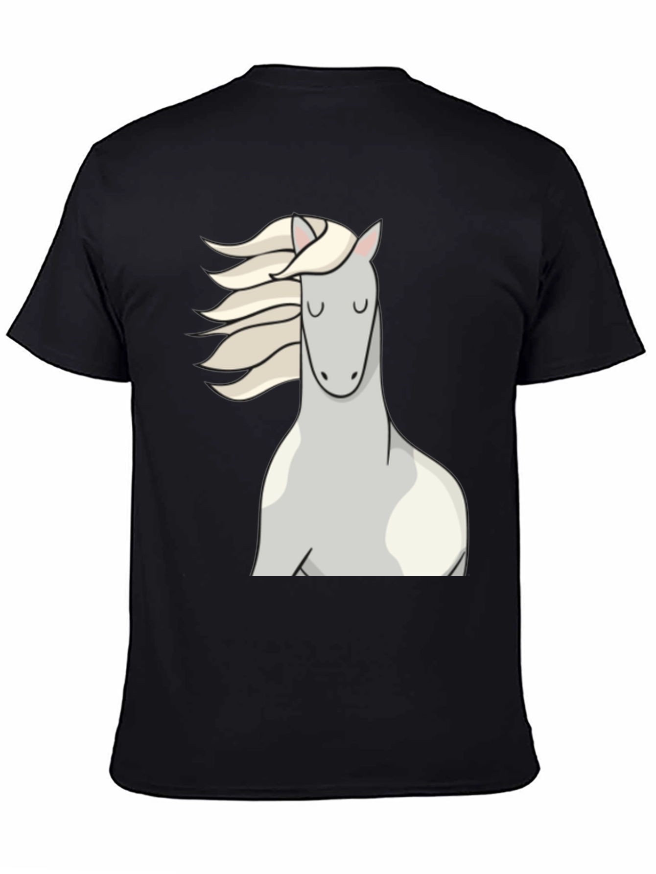 Black Horse Graphic Black T-Shirt view 4