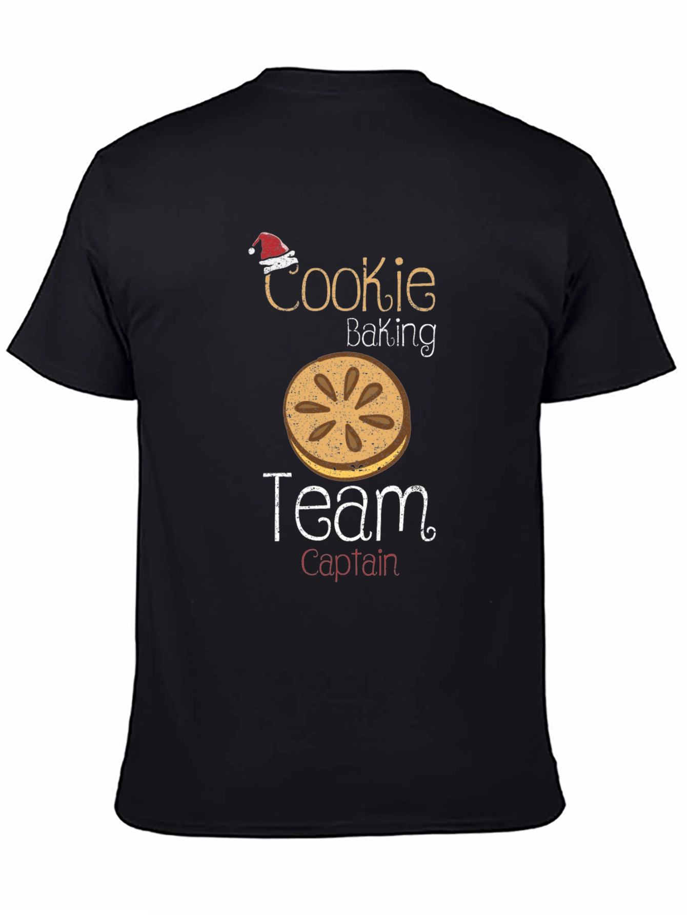 Black Cookie Baking Team Captain Black T-Shirt view 4