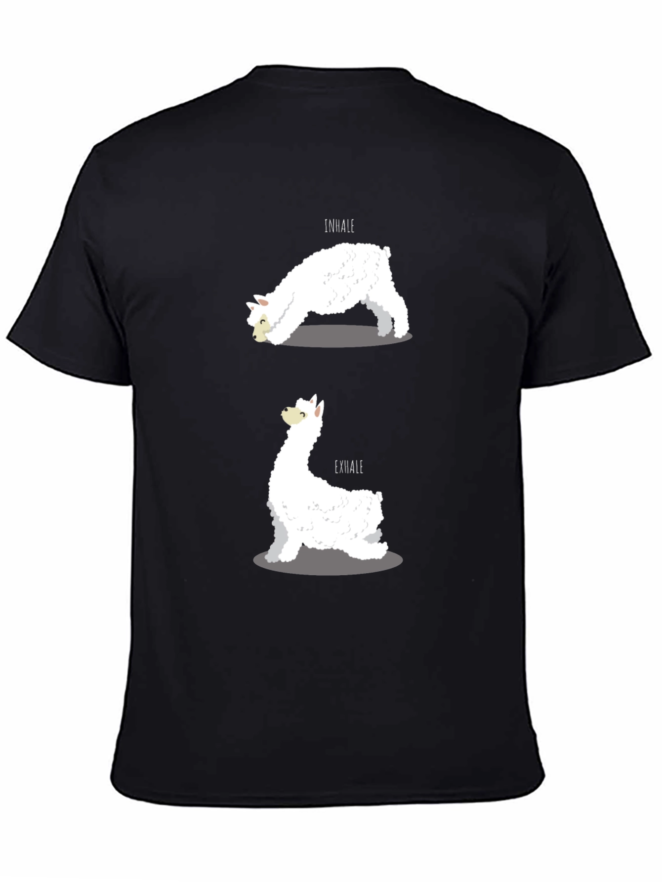 Black Llama Yoga T-Shirt view 4