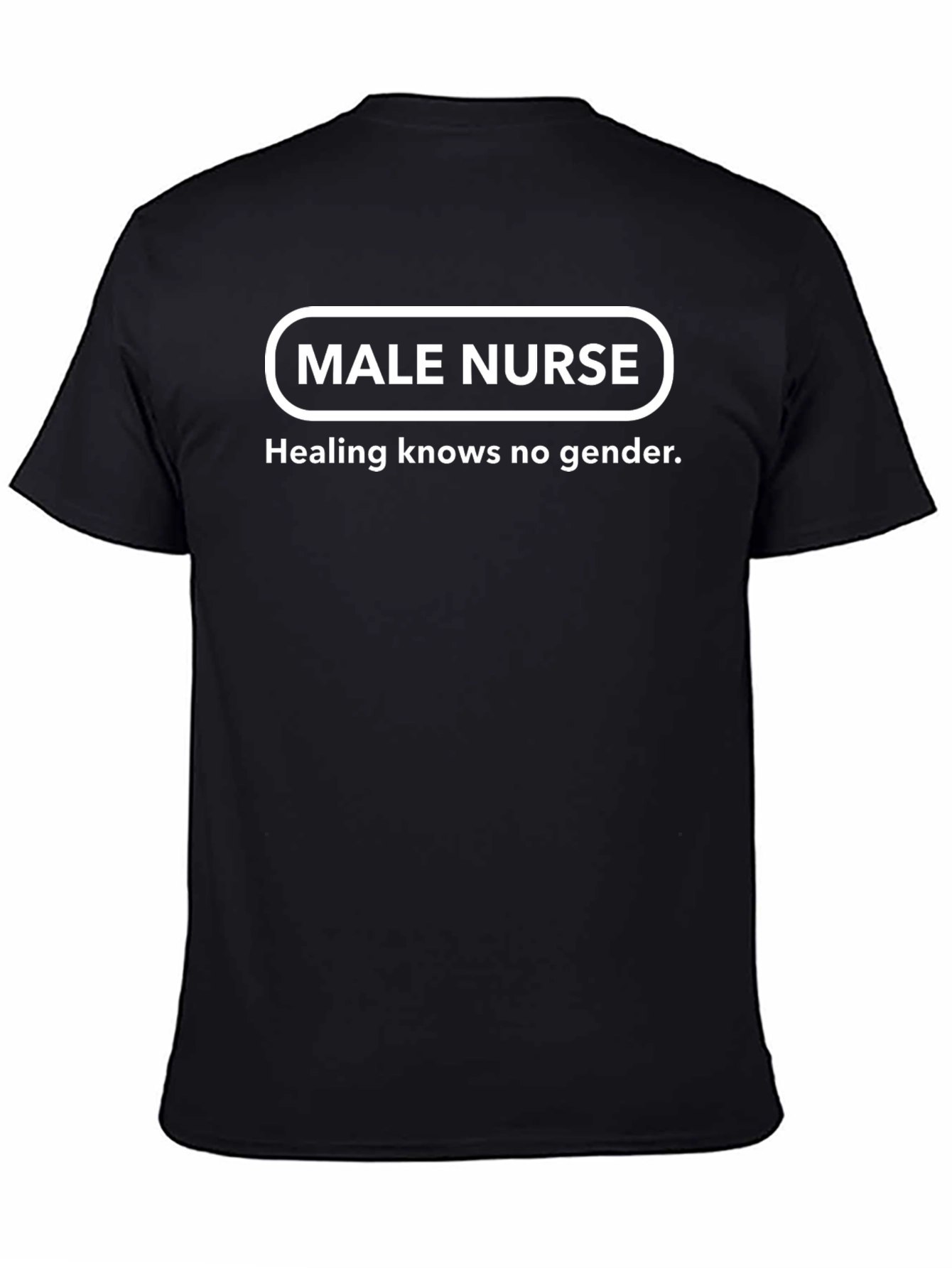 Black Male Nurse Healing Knows No Gender Tee view 4