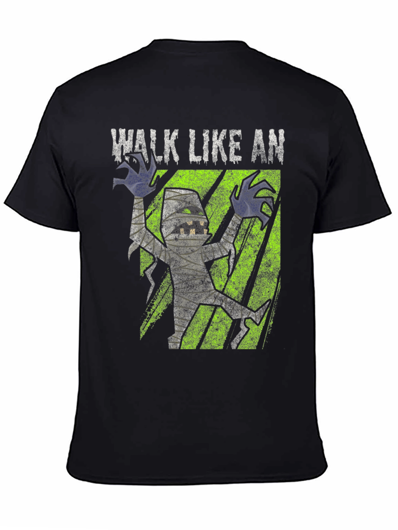 Black Walk Like An Egyptian Mummy Graphic T-Shirt view 4