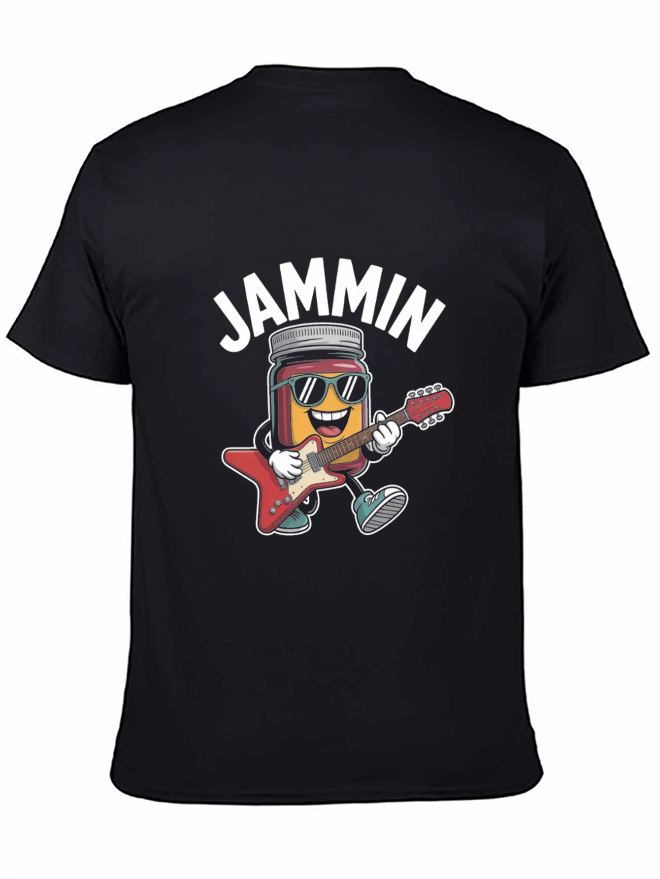 Black Jammin' Guitar Jar T-Shirt - Rock On! view 4