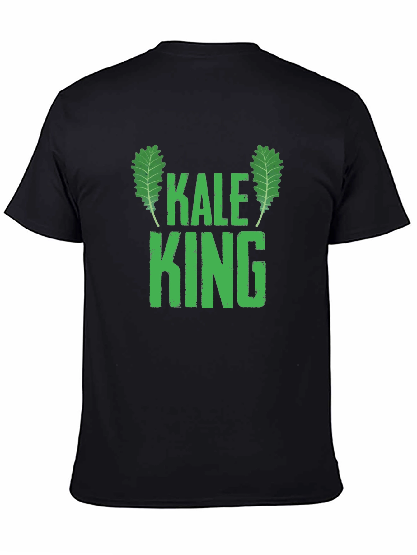 Black Kale King Black T-Shirt - Healthy Eater Tee view 4