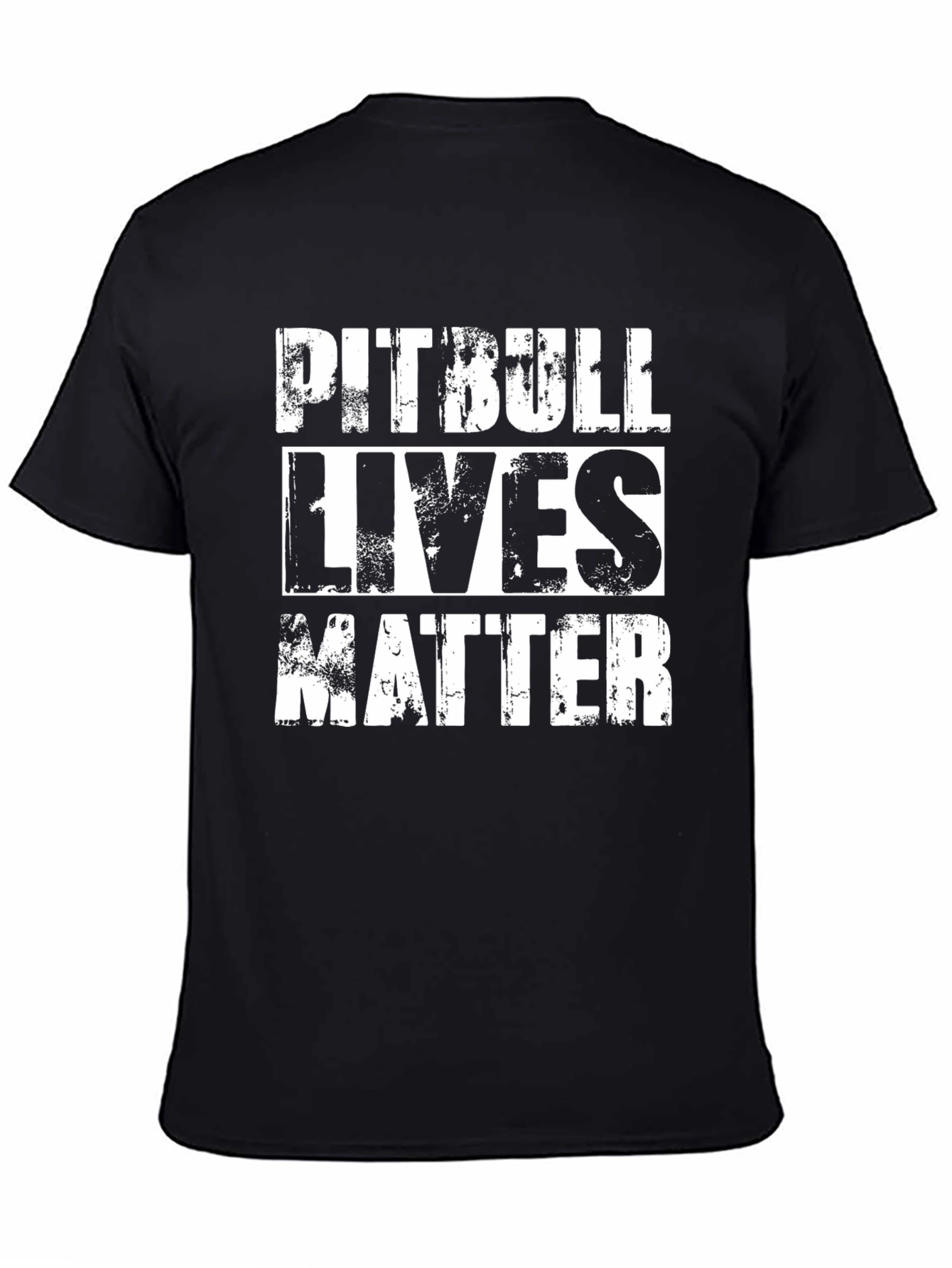Black Pitbull Lives Matter Graphic Tee - Black Cotton Blend view 4